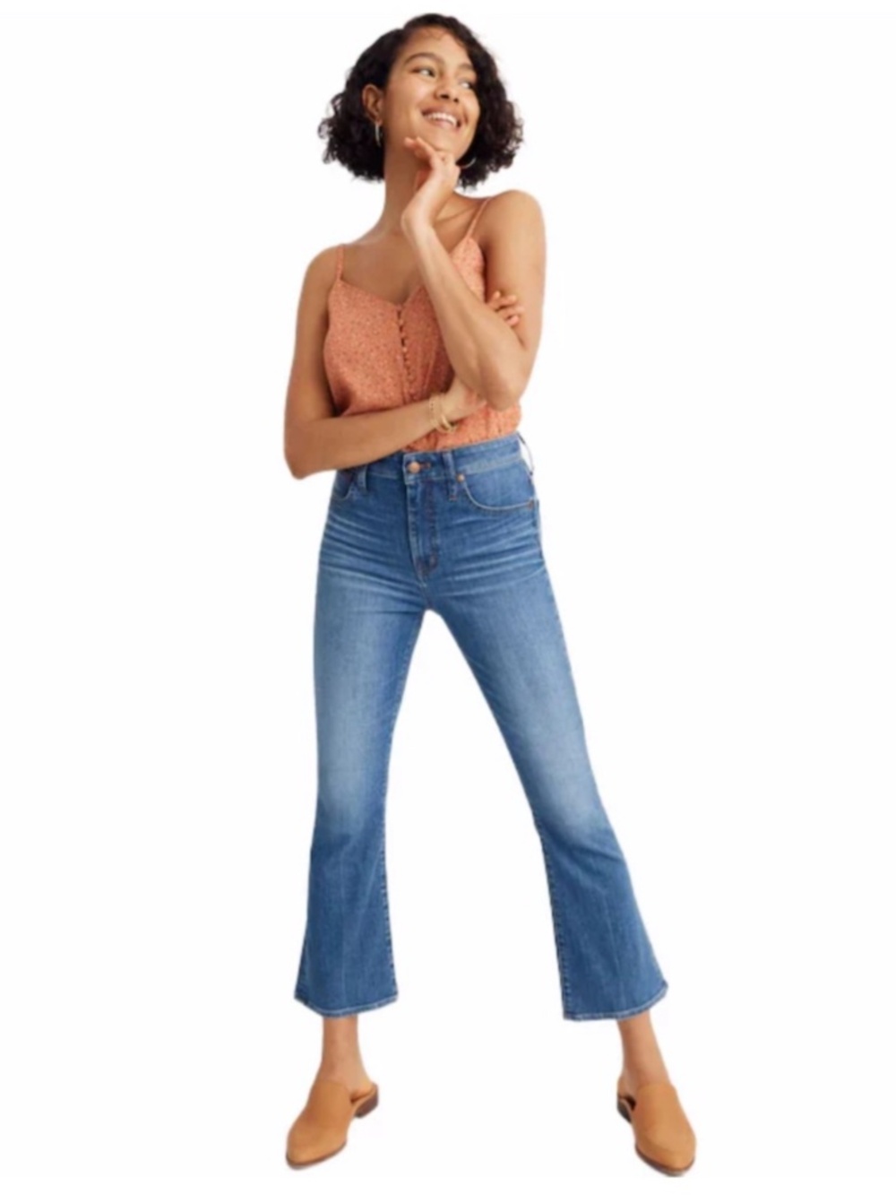 Madewell Cali Demi-Boot Flared High Waisted Jeans for women size 26